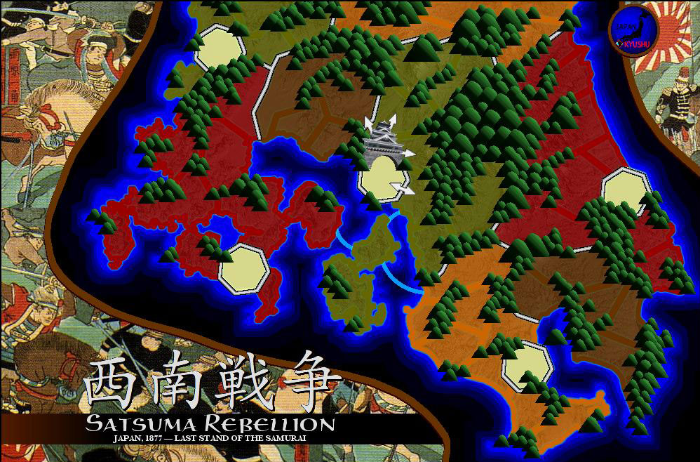 Satsuma Rebellion Map